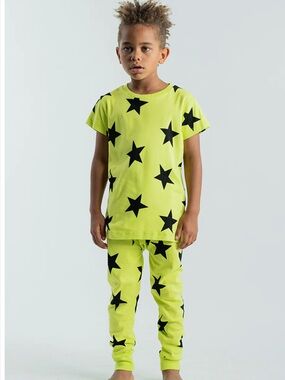 Kids Nununu Star 2-Piece Set Hot Lime
